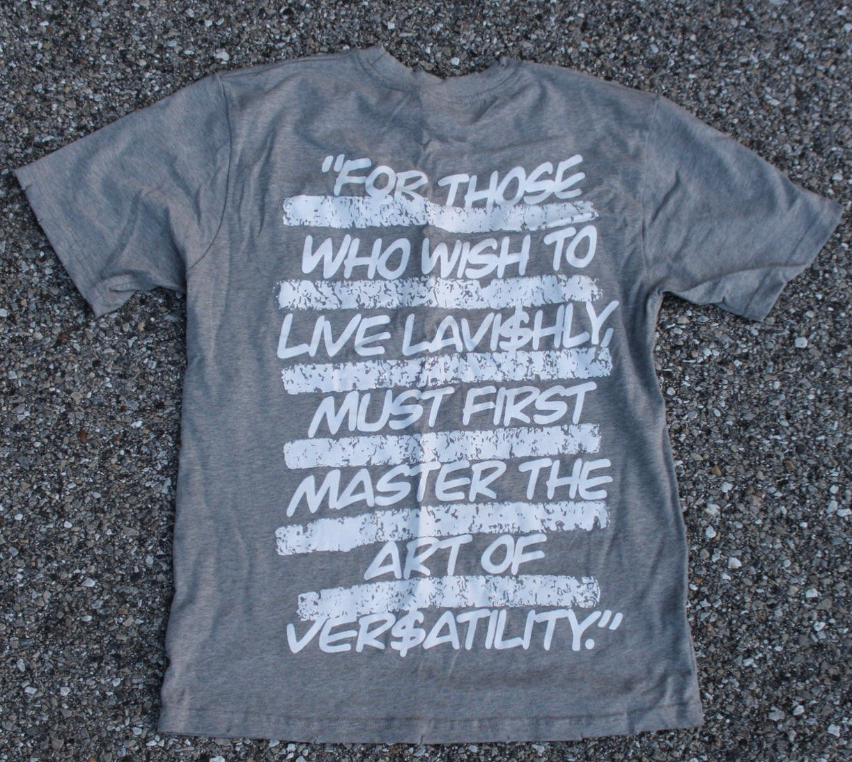 VER$A Grey Short Sleeve Tee
