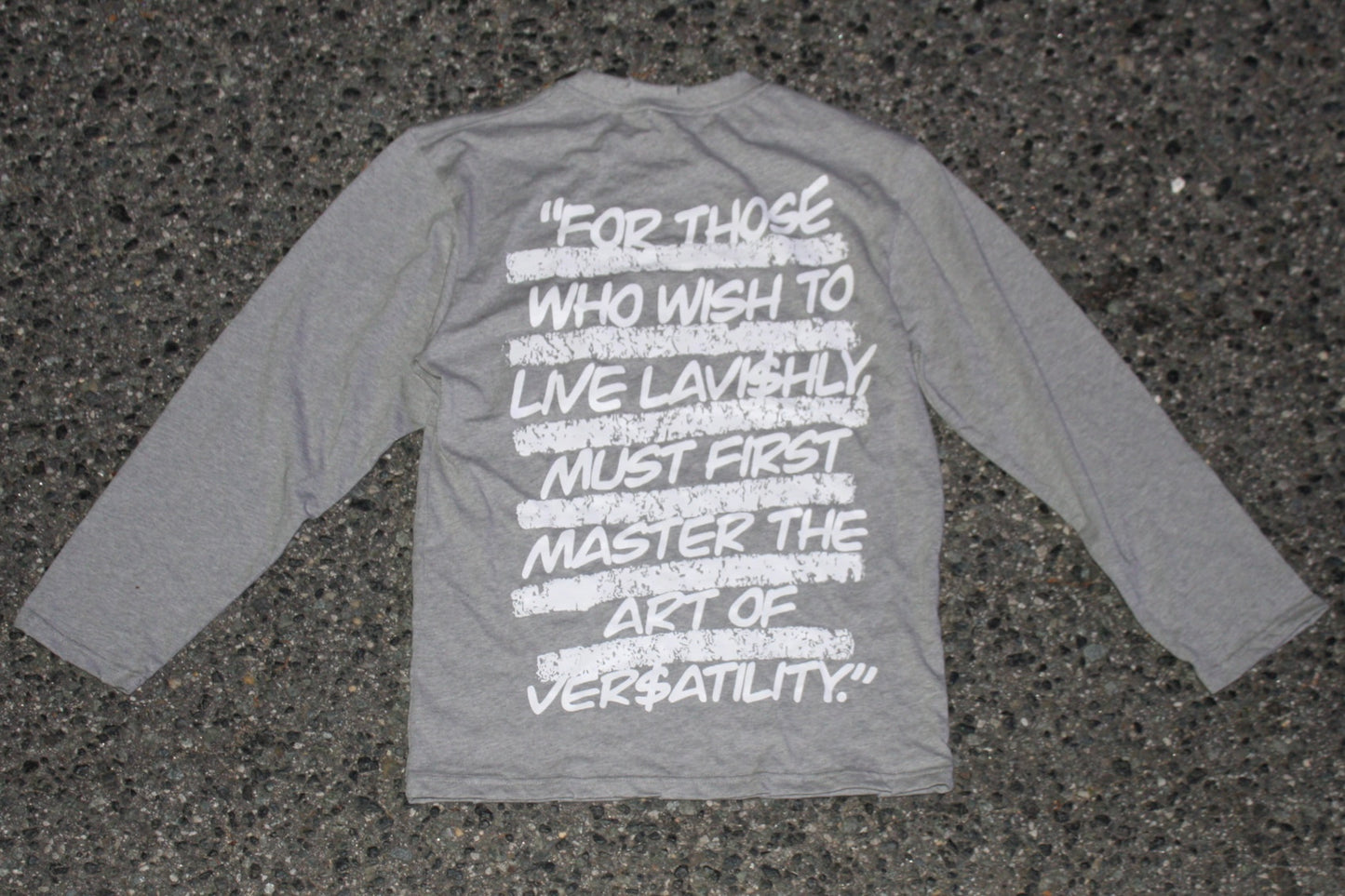 VER$A Grey Long Sleeve Tee