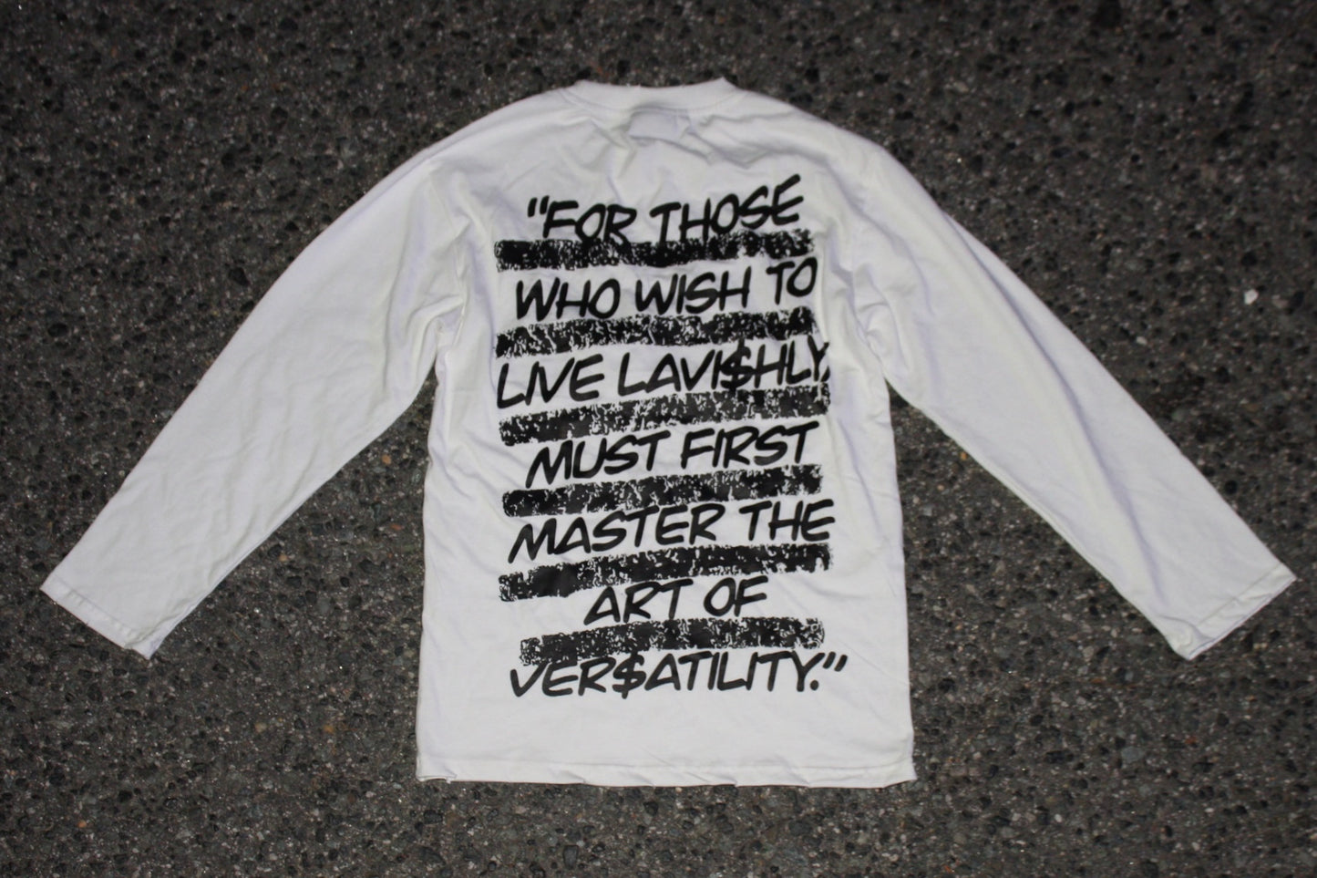 VER$A White long sleeve tee
