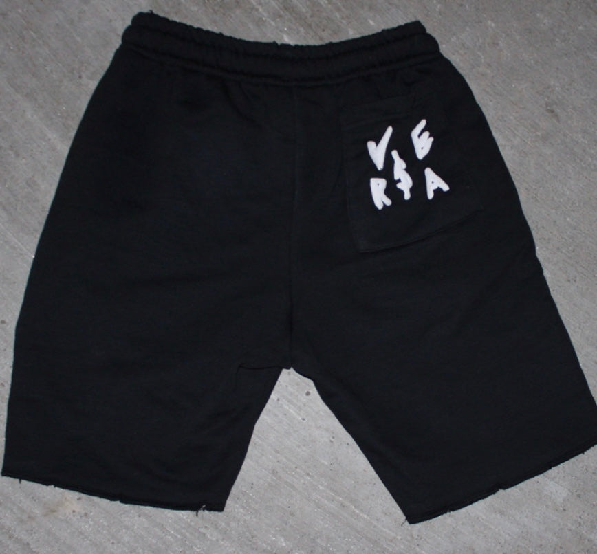 VER$A Black Unisex Shorts