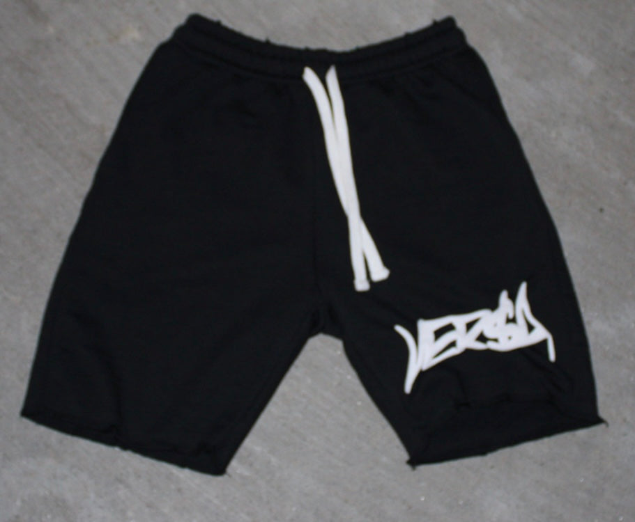 VER$A Black Unisex Shorts